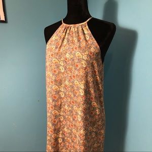 Forever 21 Floral Blue High Neckline